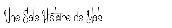 Une Sale Histoire de Yak font preview